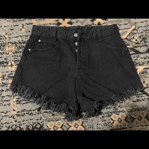 Black High Waisted Shorts